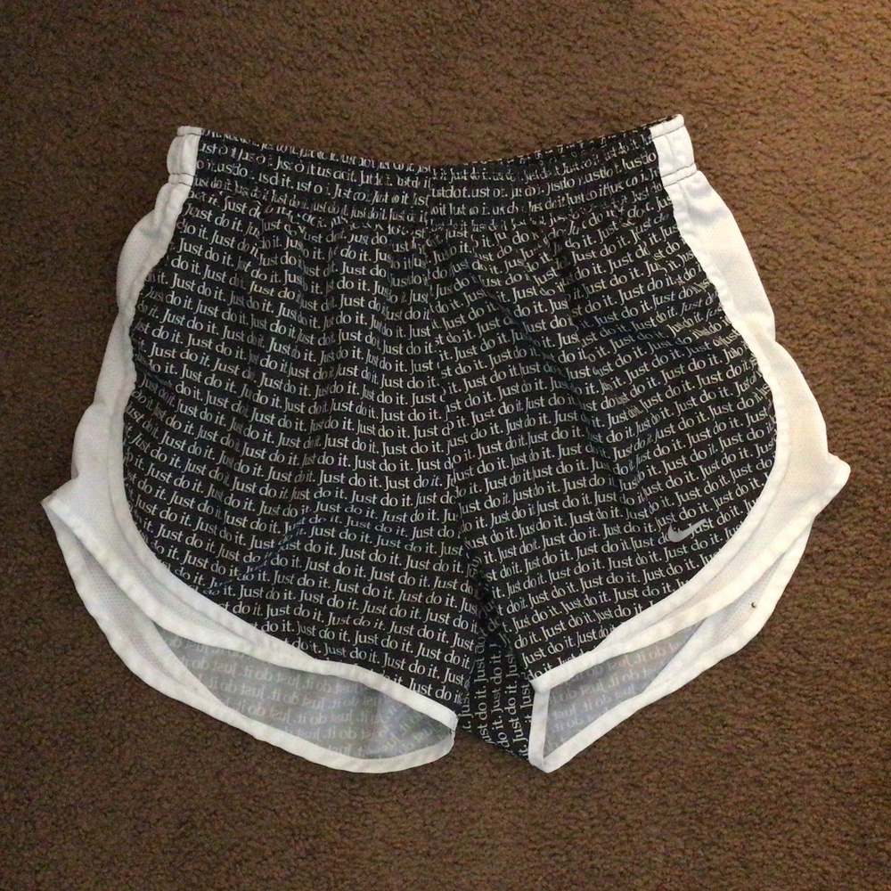 Nike Dri-Fit Black and White Just Do It Shorts